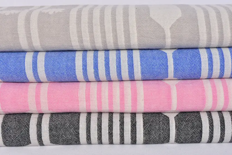 Custom Wedding Towel, Bridesmaid Favors, Handmade Turkish Towel, Handmade Gift, Turkish towel, 70x36 Cotton Striped Towel, Bachelorette Party Favors - 2