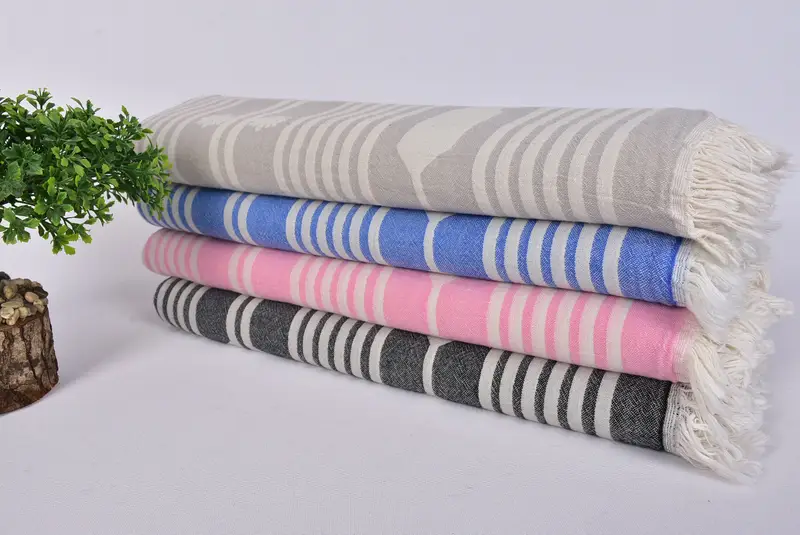 Custom Wedding Towel, Bridesmaid Favors, Handmade Turkish Towel, Handmade Gift, Turkish towel, 70x36 Cotton Striped Towel, Bachelorette Party Favors - 3