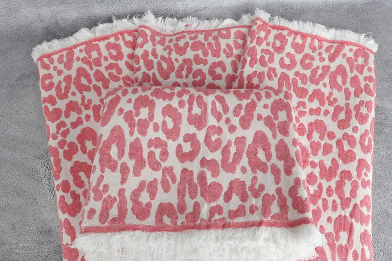 Toalla estampada de algodón de 96x80, manta de tiro tejido, mantel de Acción de Gracias, sofá de manta, manta personalizada, favores de Navidad - 5