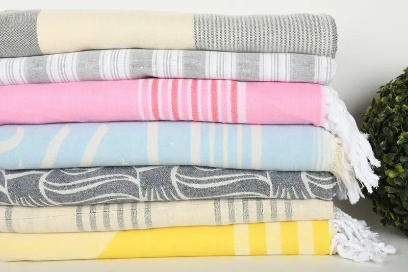 Bath towel, Authentic Turkish hammam peshtemal, Personalized Wedding Gift, 70x40 Cotton Set of 8 Towel, Turkish Towel Beach, Bachelorette Favor - 3