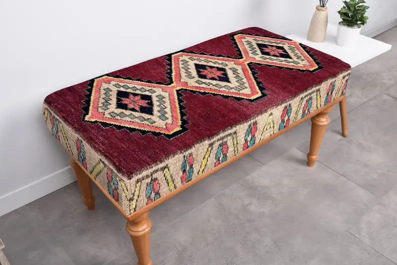 北欧スタイルオットマン、モジュール式ウールブレンドオットマン