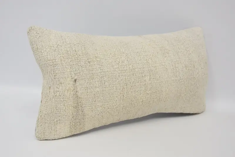 Home Decor Pillow, Neutral Throw Pillow Sham, Kilim Cushion Sham, 8x16 Beige Cushion, Accent Throw Pillow Case, Cushion Case, Pillow for Couch - 3