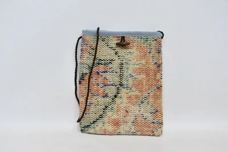 Ayarlanabilir Askılı Boho & Hippie Kilim Çanta, Vintage Motifli Çapraz Askı Kilim Çanta
