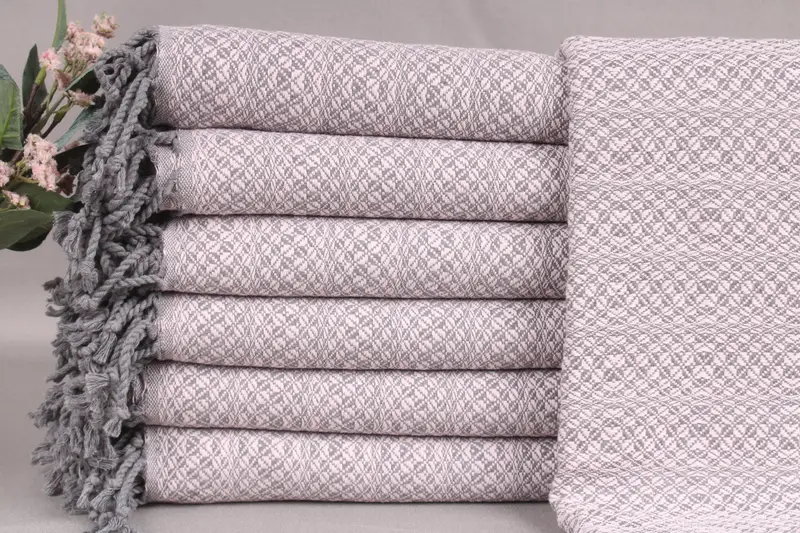 Monogram Beach Towel Custom Light Pink Geometric Towel, 38x71 Inches