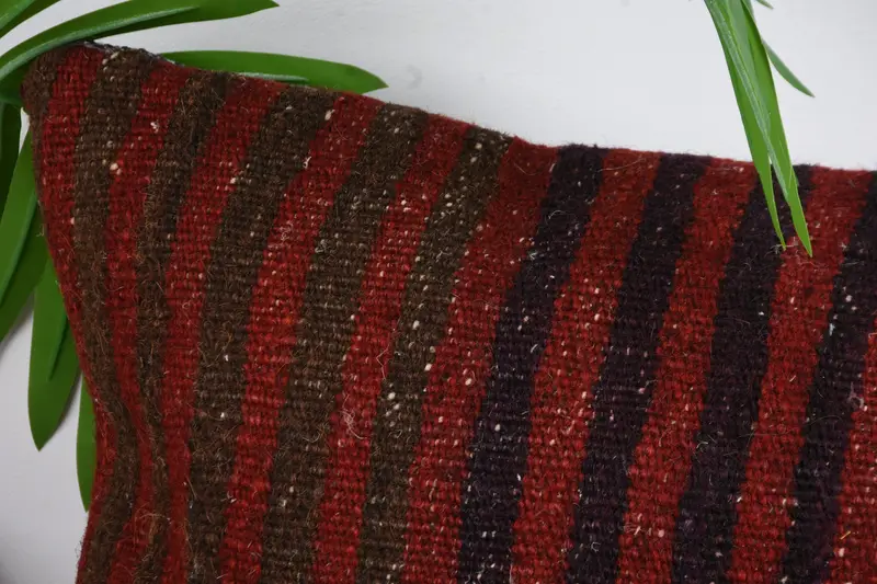 Interior Designer Pillow, 12x36 Red Pillow Case, Knitted Pillow Cover, Kilim Pillow, Pillow Cover, Square Throw Cushion, Kilim Pillow Cover - 2