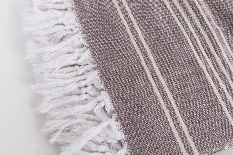 Best Friend Gift, Housewarming Gift, 96x70 Cotton Striped Towel, Best Wedding Gift, Bachelorette Party Favors, Bedspread, Turkish Cotton Blanket - 7