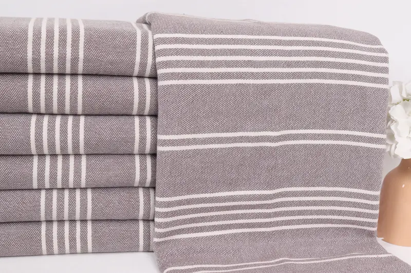 Best Friend Gift, Housewarming Gift, 96x70 Cotton Striped Towel, Best Wedding Gift, Bachelorette Party Favors, Bedspread, Turkish Cotton Blanket - 2