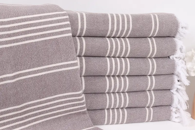 Best Friend Gift, Housewarming Gift, 96x70 Cotton Striped Towel, Best Wedding Gift, Bachelorette Party Favors, Bedspread, Turkish Cotton Blanket - 1