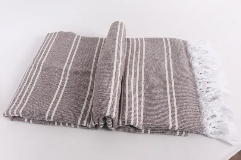 Best Friend Gift, Housewarming Gift, 96x70 Cotton Striped Towel, Best Wedding Gift, Bachelorette Party Favors, Bedspread, Turkish Cotton Blanket - 6
