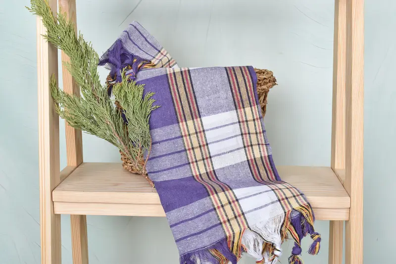 Soft towel, Handmade Gift, Embroidered Towel, House Warming Gift, Luxury Turkish beach towel for summer vacation, 68x32 Cotton Striped Towel - 4