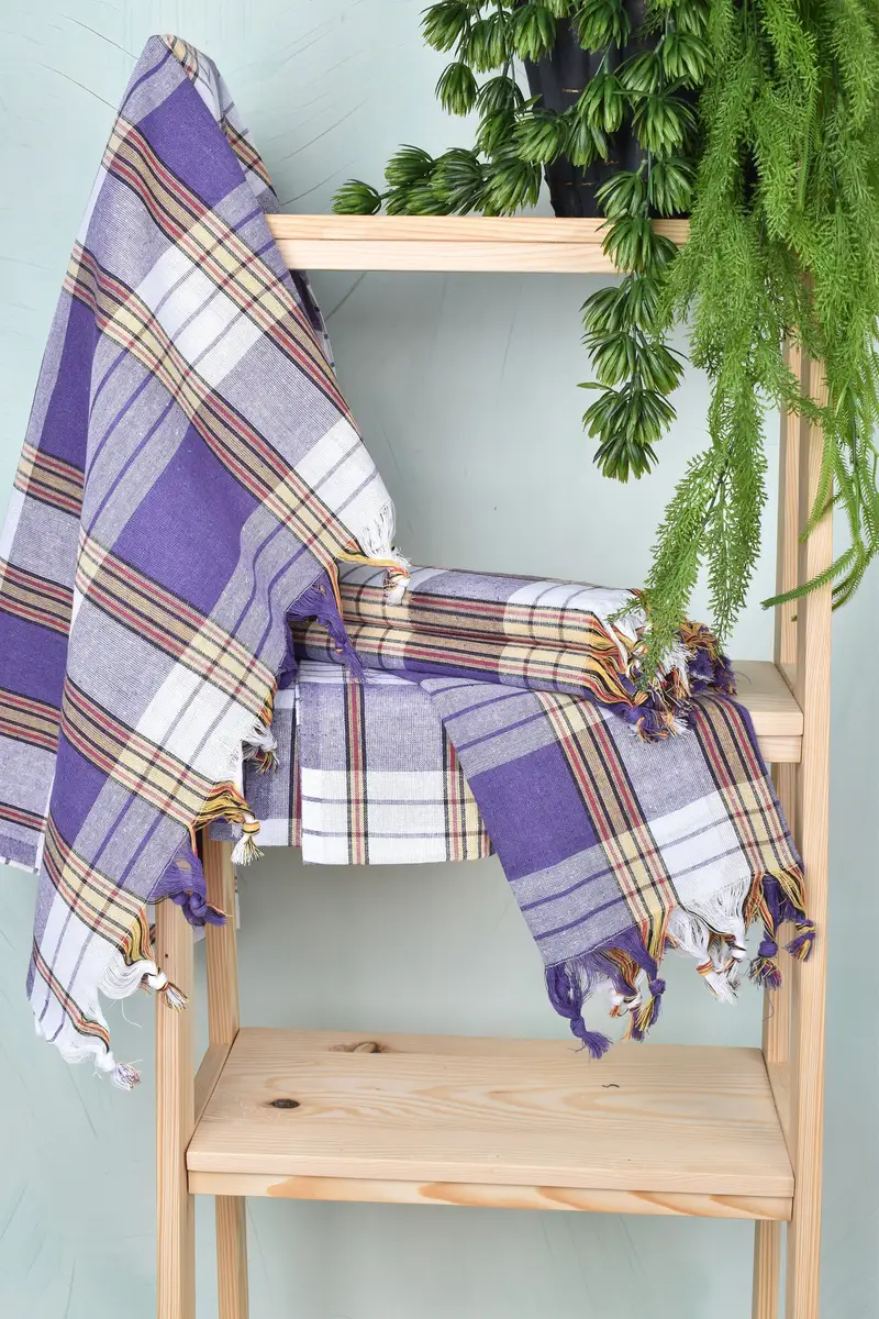 Soft towel, Handmade Gift, Embroidered Towel, House Warming Gift, Luxury Turkish beach towel for summer vacation, 68x32 Cotton Striped Towel - 6