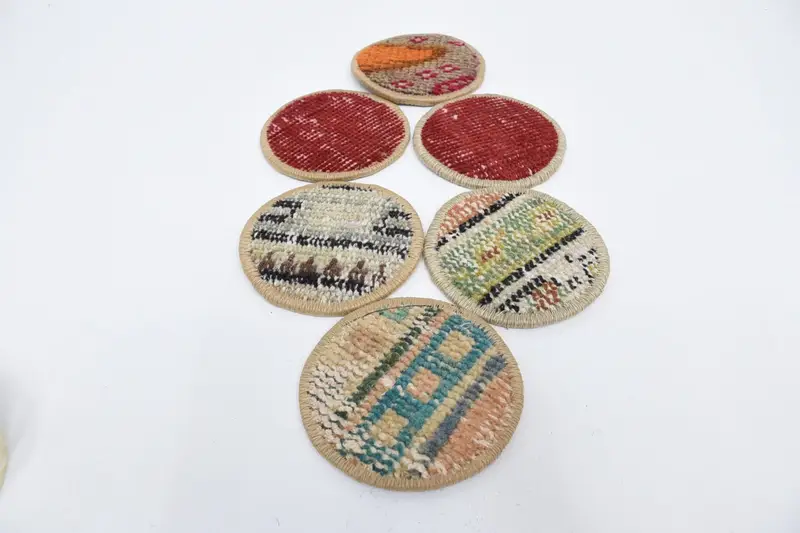 Red and Bronze Round Coaster, Durable and Stylish Drink Coaster