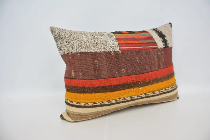 20x28 Fall Red Kissen, Stammeskissen Fall, ethnischer Kilimteppichkissen, Innenarchitekt -Kissen, Kissengehäuse, Sofa -Kissenabdeckung, Wohnkulturkissen Kissen - 3