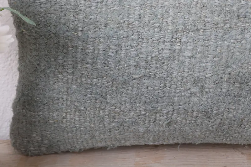 Vintage Pillow, Pillow, 8x16 Gray Pillow Sham, Ethnical Kilim Rug Pillow, Handwoven Pillow Cover Pillow Cover, Home Decor Pillow - 3