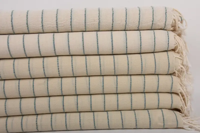 64x38 Linen Striped Towel, Absorbent towel, Valentines Day Gift Idea, Bath towel, Sand-free towel, Family Gift Basket, Valentines Day Gift For Her - 3