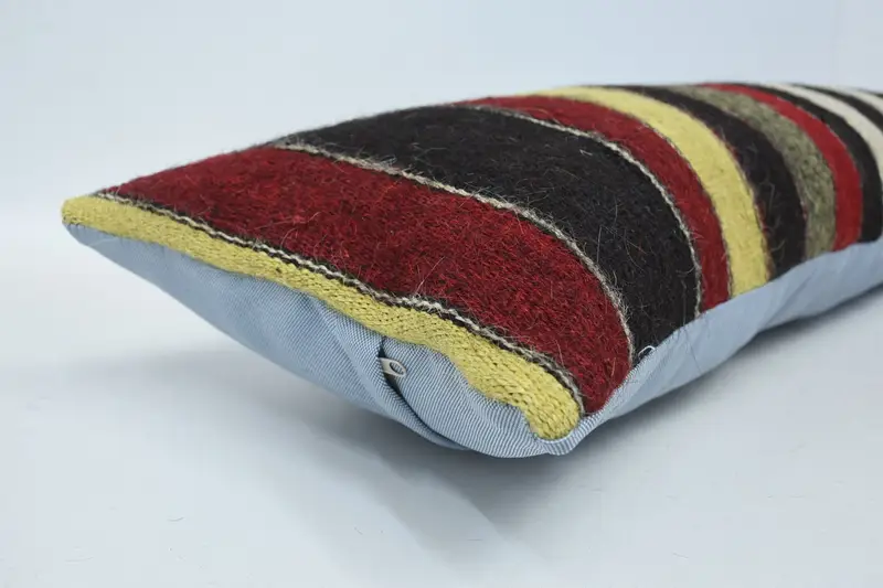 Pillow for Couch, Cotton Pillow Cover, Vintage Kilim Pillow Pillow Sham, Vintage Pillow, 12x36 Red Cushion Case, Pillow for Sofa, Cushion - 5
