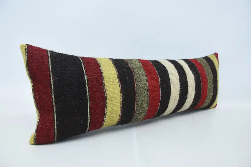 Pillow for Couch, Cotton Pillow Cover, Vintage Kilim Pillow Pillow Sham, Vintage Pillow, 12x36 Red Cushion Case, Pillow for Sofa, Cushion - 3