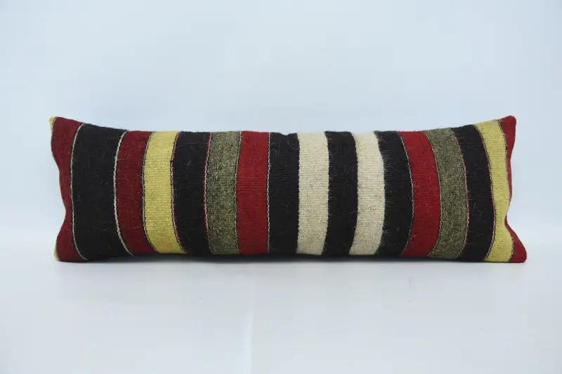 Pillow for Couch, Cotton Pillow Cover, Vintage Kilim Pillow Pillow Sham, Vintage Pillow, 12x36 Red Cushion Case, Pillow for Sofa, Cushion - 1