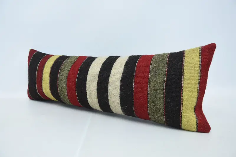 Pillow for Couch, Cotton Pillow Cover, Vintage Kilim Pillow Pillow Sham, Vintage Pillow, 12x36 Red Cushion Case, Pillow for Sofa, Cushion - 4