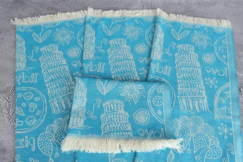 Monogram Tea Towel, Small Bath Towels, Summer Towel, Spa Towel, 28x20 Cotton Italian Symbols Design Towel, Monogrammed Hand Towel, Turkish Tea Towel - 5