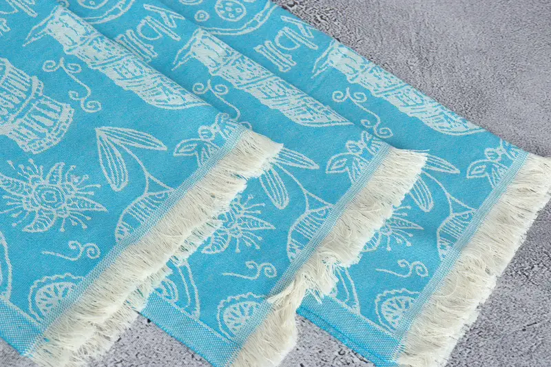 Monogram Tea Towel, Small Bath Towels, Summer Towel, Spa Towel, 28x20 Cotton Italian Symbols Design Towel, Monogrammed Hand Towel, Turkish Tea Towel - 6