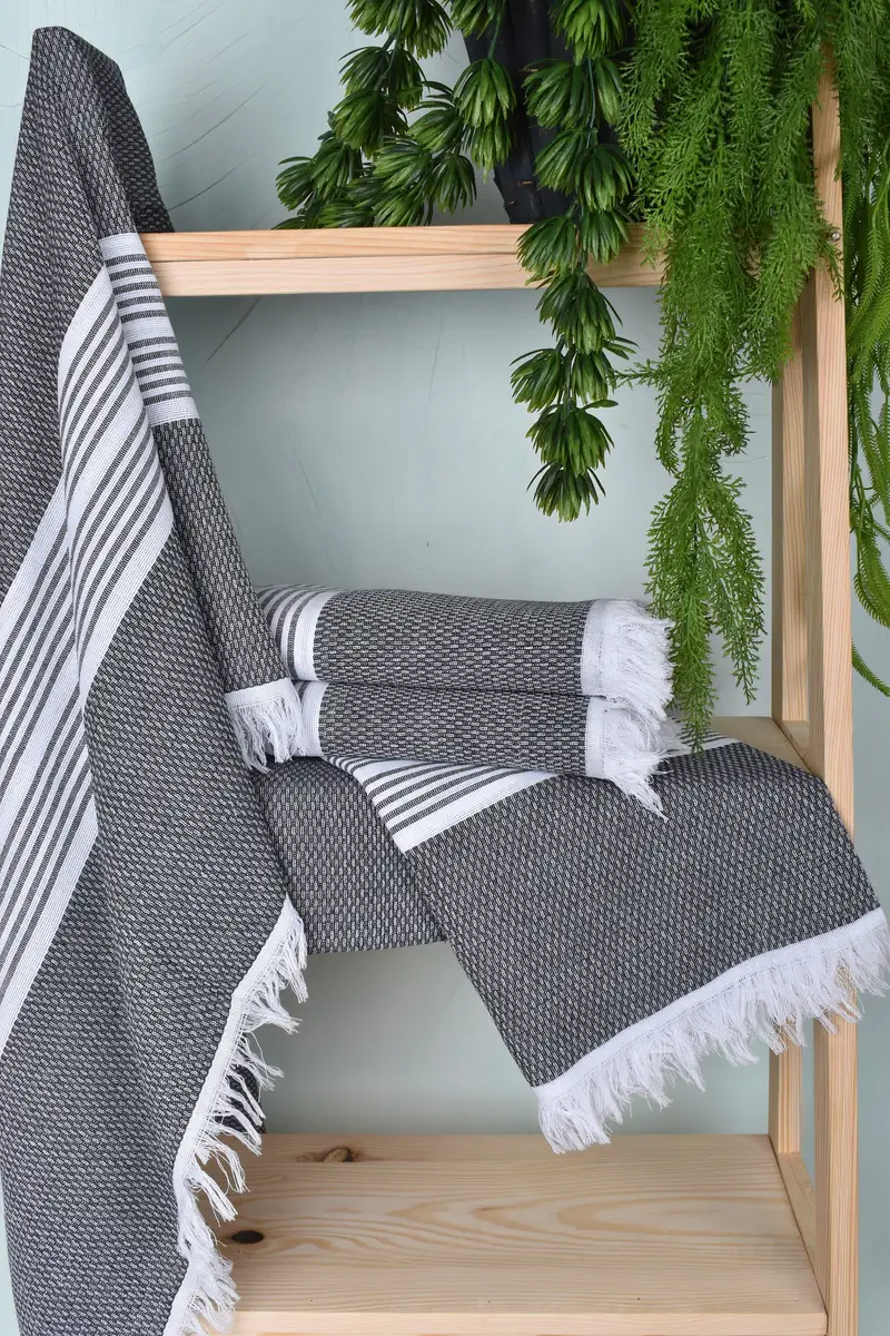 70x40 Cotton Striped Towel, Summer Gift, Turkish Towel USA, Housewarming Gift, Spa Gift, Luxury Turkish beach towel for summer vacation - 5