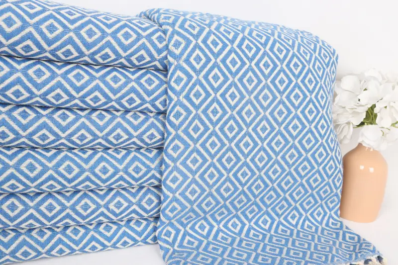 Family Gift, 70x40 Cotton Diamond Towel, Absorbent Turkish towel, Bachelorette Party Gift, Bridesmaid Towel, Turkish Towel Set, Sand-resistant towel - 2