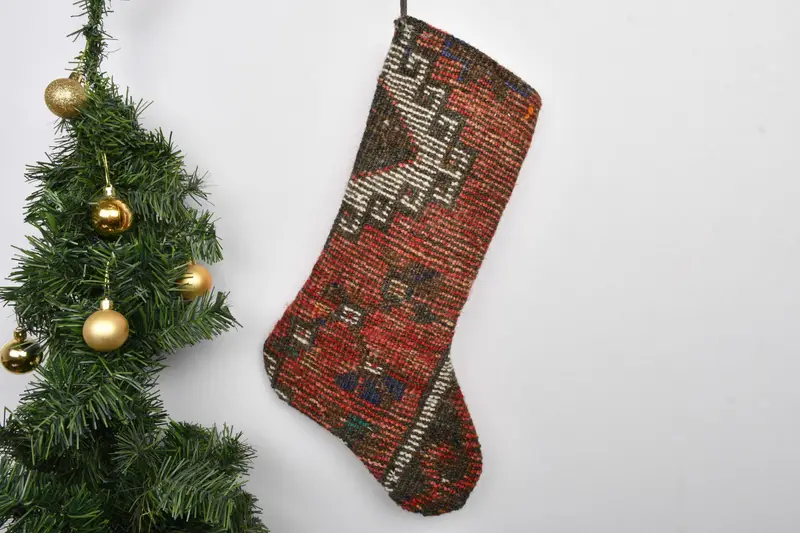 Christmas Ornaments Pattern, 7 Inch Wide Custom Stocking
