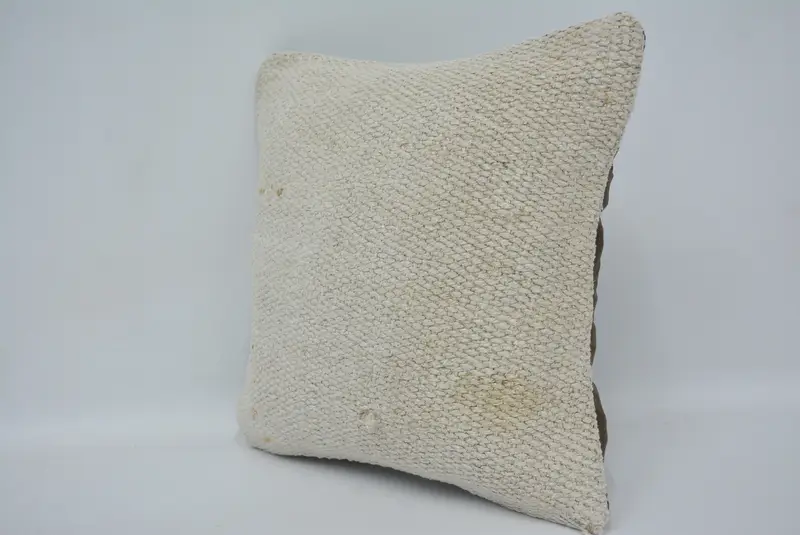Kilim Pillow Cover, Tapestry Cushion Case, Cushion Cover, Pillow for Sofa, Turkish Kilim Pillow, Nautical Throw Pillow Case, 12x12 White Pillow Sham - 4