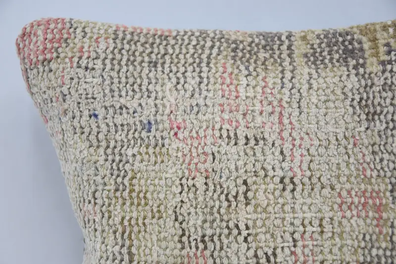 Customized Pillow Case, Vintage Kilim Throw Pillow, Vintage Pillow, Pillow Case, 12x12 Beige Cushion Case, Kilim Cushion Sham, Rustic Pillow Sham - 2