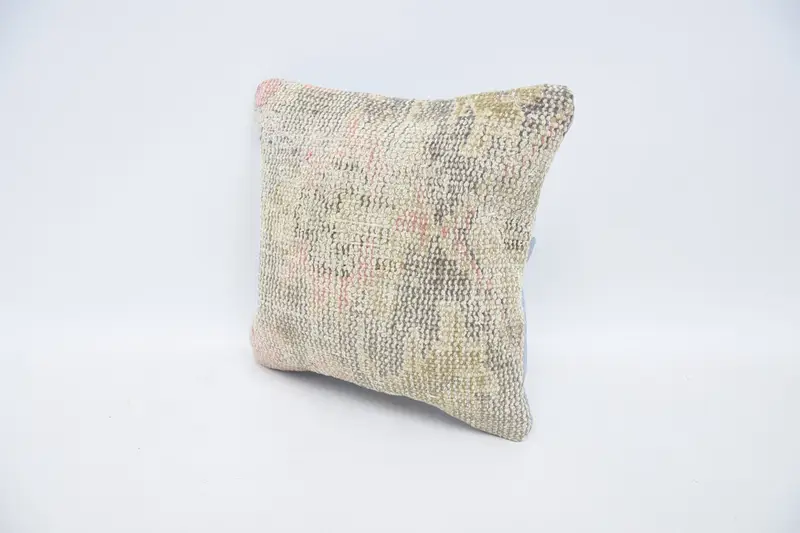 Customized Pillow Case, Vintage Kilim Throw Pillow, Vintage Pillow, Pillow Case, 12x12 Beige Cushion Case, Kilim Cushion Sham, Rustic Pillow Sham - 4
