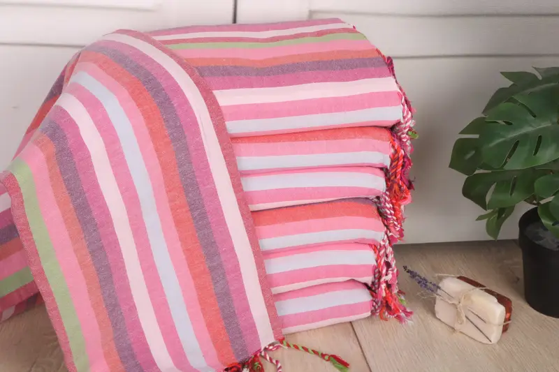 Gift For Her Light Pink Cotton Towel, Personalized, 36x71 Inches