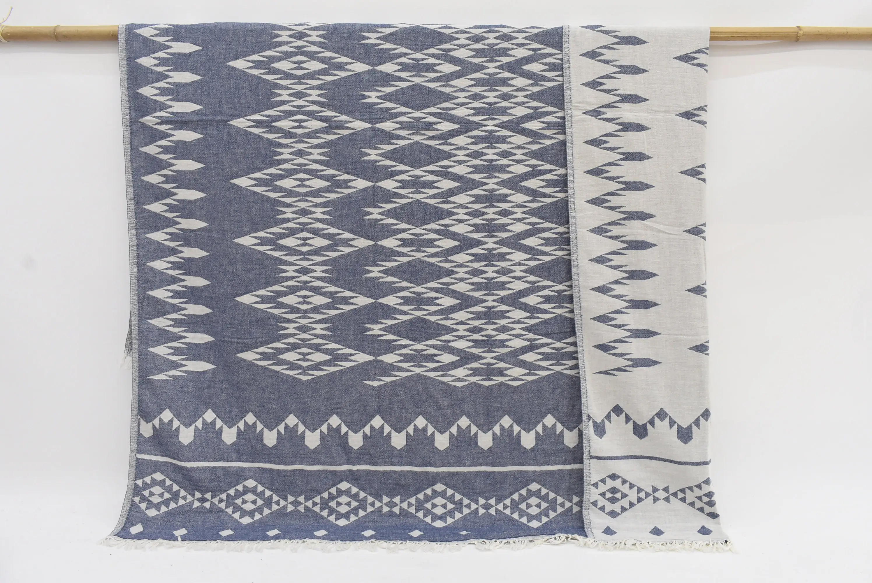 Bachelorette Party Favors, Navy Blue Geometric Blanket, 70x60 Inches - 1