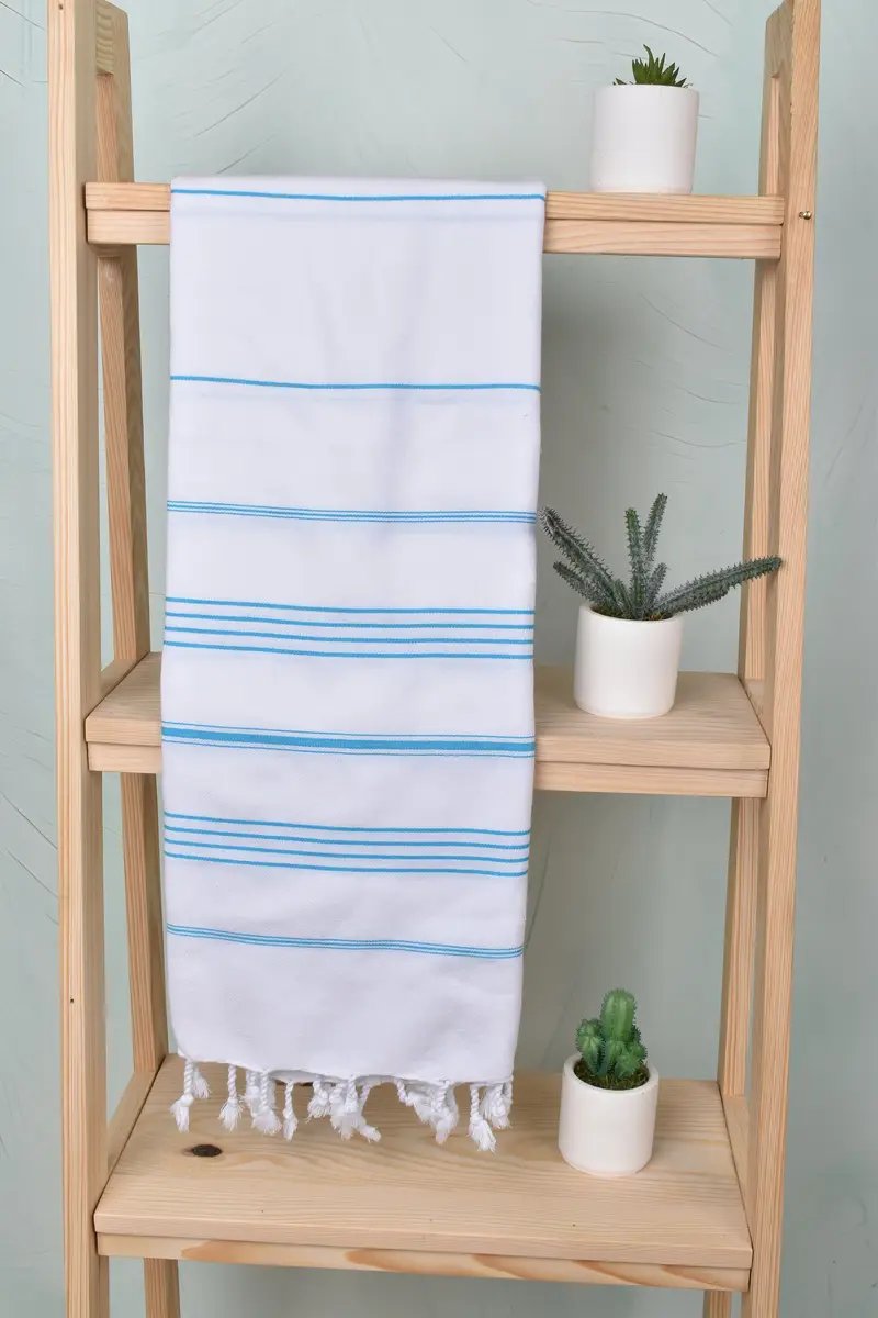 Quick-dry travel peshtemal towel, Turkish Towel Beach, Beach Towel Bulk, Guest Towel, Turkish bath towel, Employee Gifts, 70x40 Cotton Striped Towel - 8