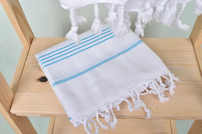 Quick-dry travel peshtemal towel, Turkish Towel Beach, Beach Towel Bulk, Guest Towel, Turkish bath towel, Employee Gifts, 70x40 Cotton Striped Towel - 5
