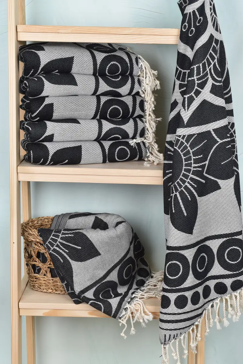 Travel towel, Soft towel, Kids Beach Towel, Bachelor Gifts, Turkish Towel Personalized, 76x40 Cotton Floral Patterned Towel, Wedding Gift For Bride - 4