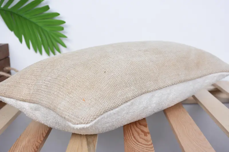 Pillow for Sofa, Antique Pillows, Indoor Pillow Sham, Cushion, Turkish Kilim Pillow, Knitted Cushion Cover, 10x20 Beige Cushion Cover - 6
