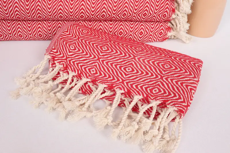 Personalized Turkish Towel, Travel Towel, 36x18 Cotton Zigzag Diamond Towel, Monogrammed Hand Towel, Turkish Hand Towel, Personalized Gifts - 4