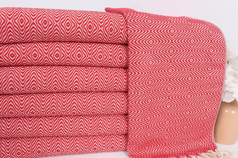 Personalized Turkish Towel, Travel Towel, 36x18 Cotton Zigzag Diamond Towel, Monogrammed Hand Towel, Turkish Hand Towel, Personalized Gifts - 2