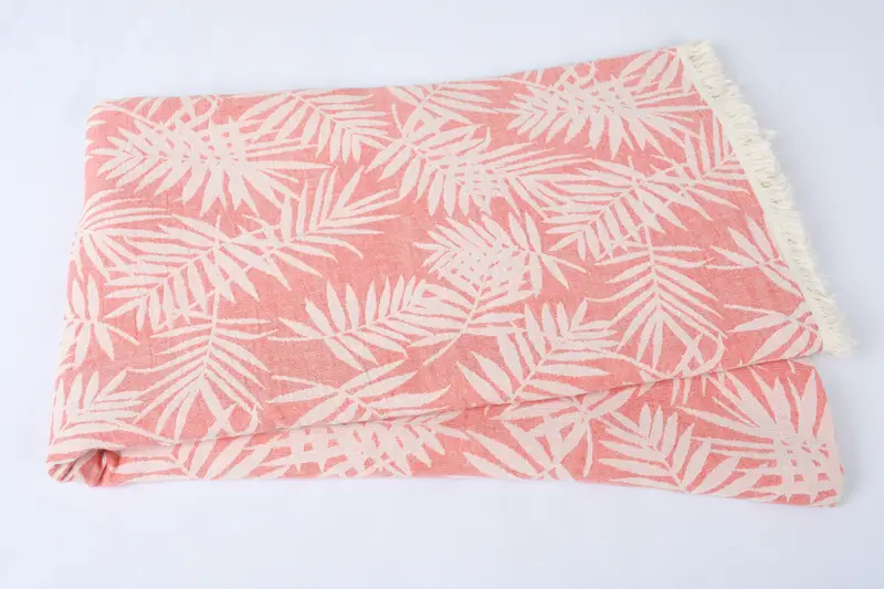 Woven Blanket, Housewarming Gift, Merry Christmas Gifts, Bachelorette Gifts, Bachelorette Party Items, 100x80 Cotton Floral Patterned Towel - 5