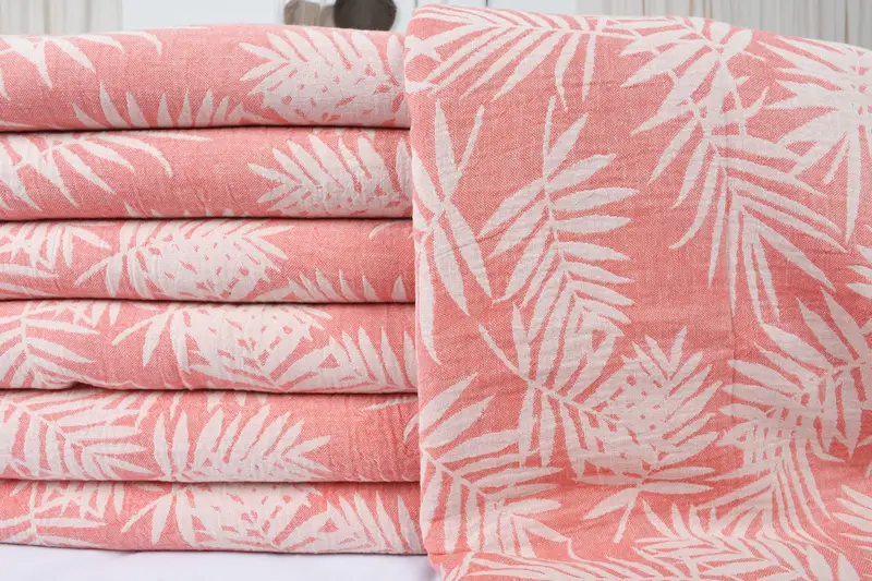 Woven Blanket, Housewarming Gift, Merry Christmas Gifts, Bachelorette Gifts, Bachelorette Party Items, 100x80 Cotton Floral Patterned Towel - 3