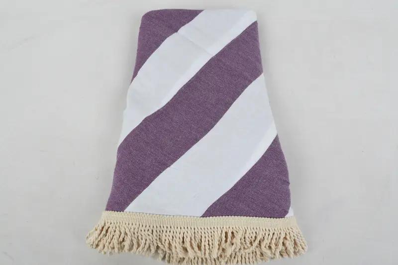 Wedding Gift For Bride, Turkish beach towel, 64x64 Cotton Striped Round Towel, Bachelor Bachelorette Party Favors, Travel Towel, Large Turkish Towel - 8