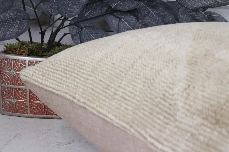 Interior Designer Pillow, Authentic Pillow Sham, Ethnical Kilim Rug Pillow, Kilim Pillow, 16x24 Beige Cushion, Rustic Cushion Cover, Pillow - 7