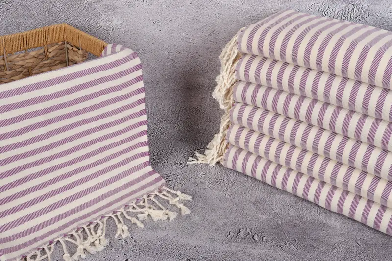 Monogram Kitchen Towel, Boyfriend Gift, Turkish Towel Monogram, Turkish Hand Towel, 40x24 Cotton Striped Towel, Bathroom Towels, Gift For Bride - 3