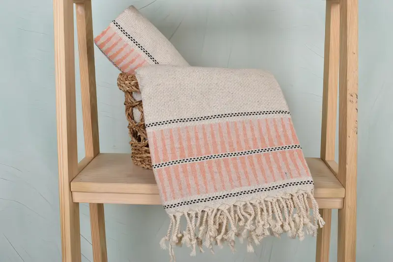 Oversized Beach Towel, Custom Name Towel, Best Friend Gift, Custom Wedding Gift, 70x40 Linen Striped Towel, Custom Beach Towel, Gift For Best Friend - 4