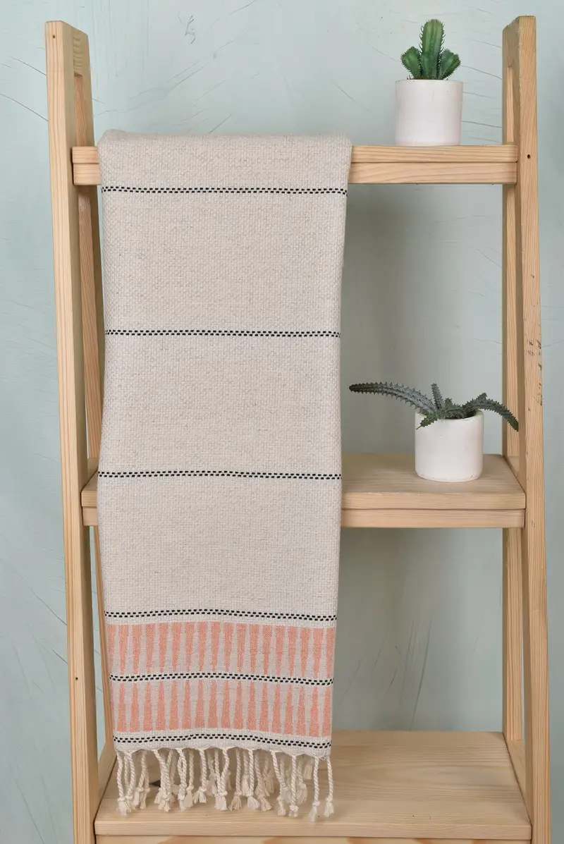 Oversized Beach Towel, Custom Name Towel, Best Friend Gift, Custom Wedding Gift, 70x40 Linen Striped Towel, Custom Beach Towel, Gift For Best Friend - 8