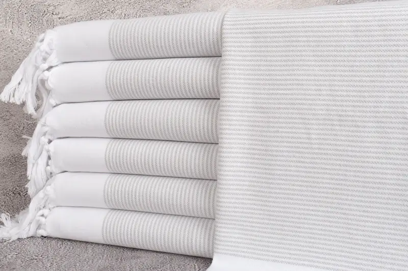 Monogram Towels, Personalized Gift, Summer Towel, Turkish Towel, 40x18 Cotton Striped Towel, Kitchen Towel, Turkish Hand Towel, Beach Wedding Favor - 1