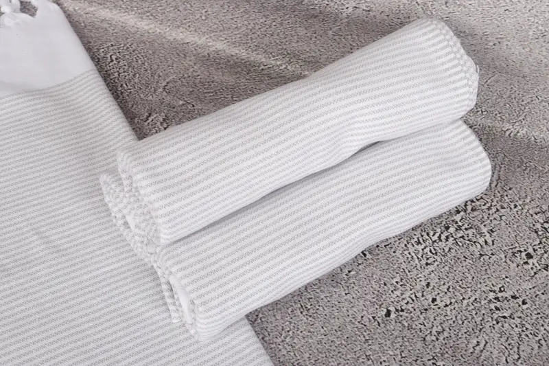 Monogram Towels, Personalized Gift, Summer Towel, Turkish Towel, 40x18 Cotton Striped Towel, Kitchen Towel, Turkish Hand Towel, Beach Wedding Favor - 7