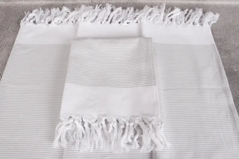 Monogram Towels, Personalized Gift, Summer Towel, Turkish Towel, 40x18 Cotton Striped Towel, Kitchen Towel, Turkish Hand Towel, Beach Wedding Favor - 4