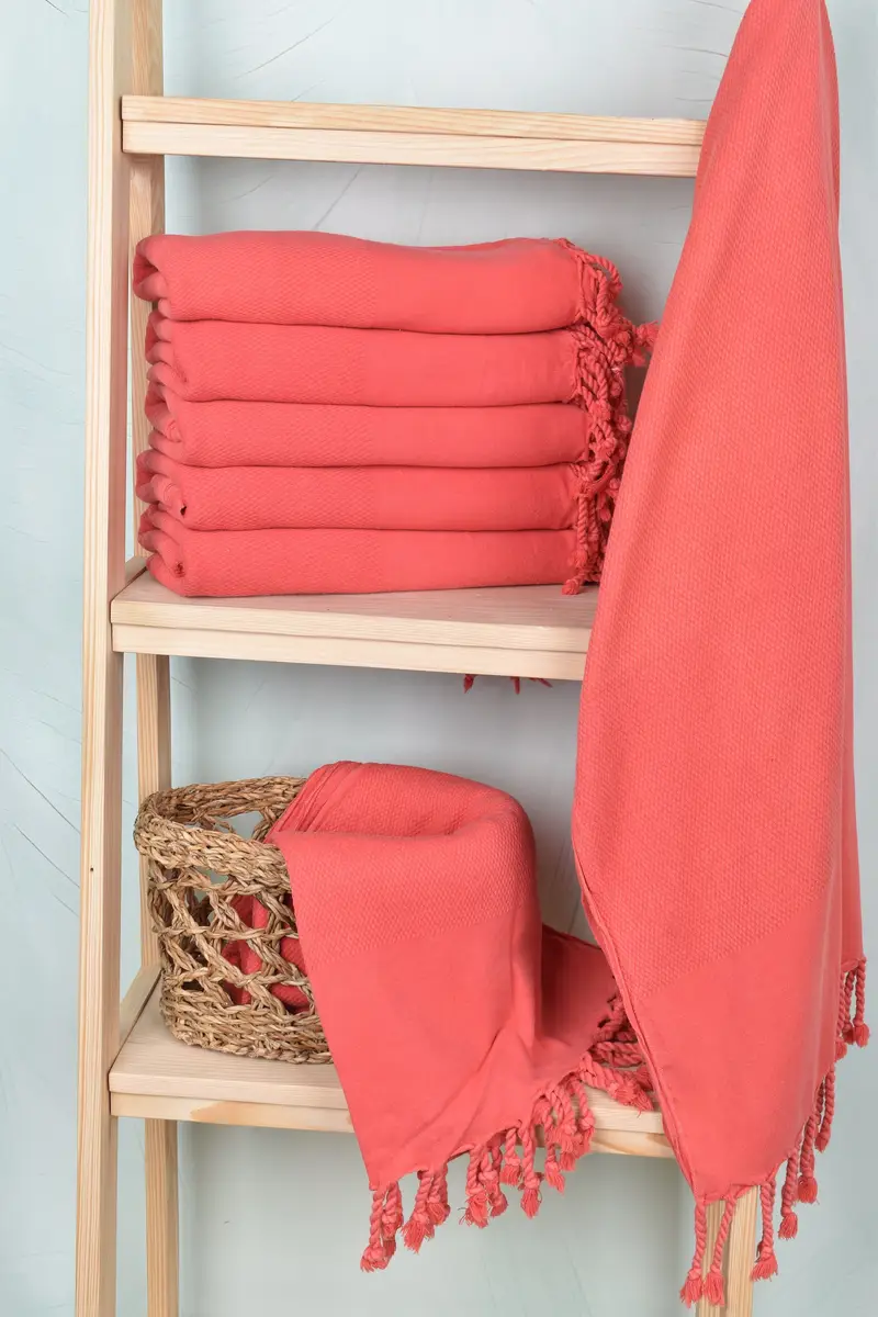 Pool Towels, 70x32 Cotton Geometric Stonewashed Towel, Large Beach Towel Personalized, Hammam towel, Cotton towel, Best Beach Towel, Engagement Gift - 3